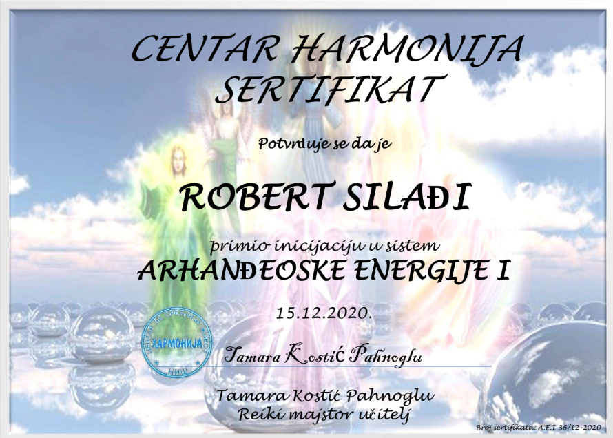 Sertifikat Reiki praktičara